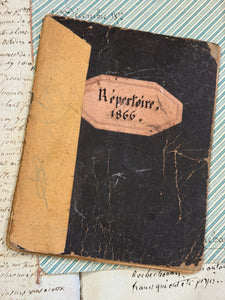 Antique 1866 Repertoire French Notebook