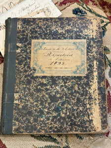 Antique 1892 Repertoire French Notebook