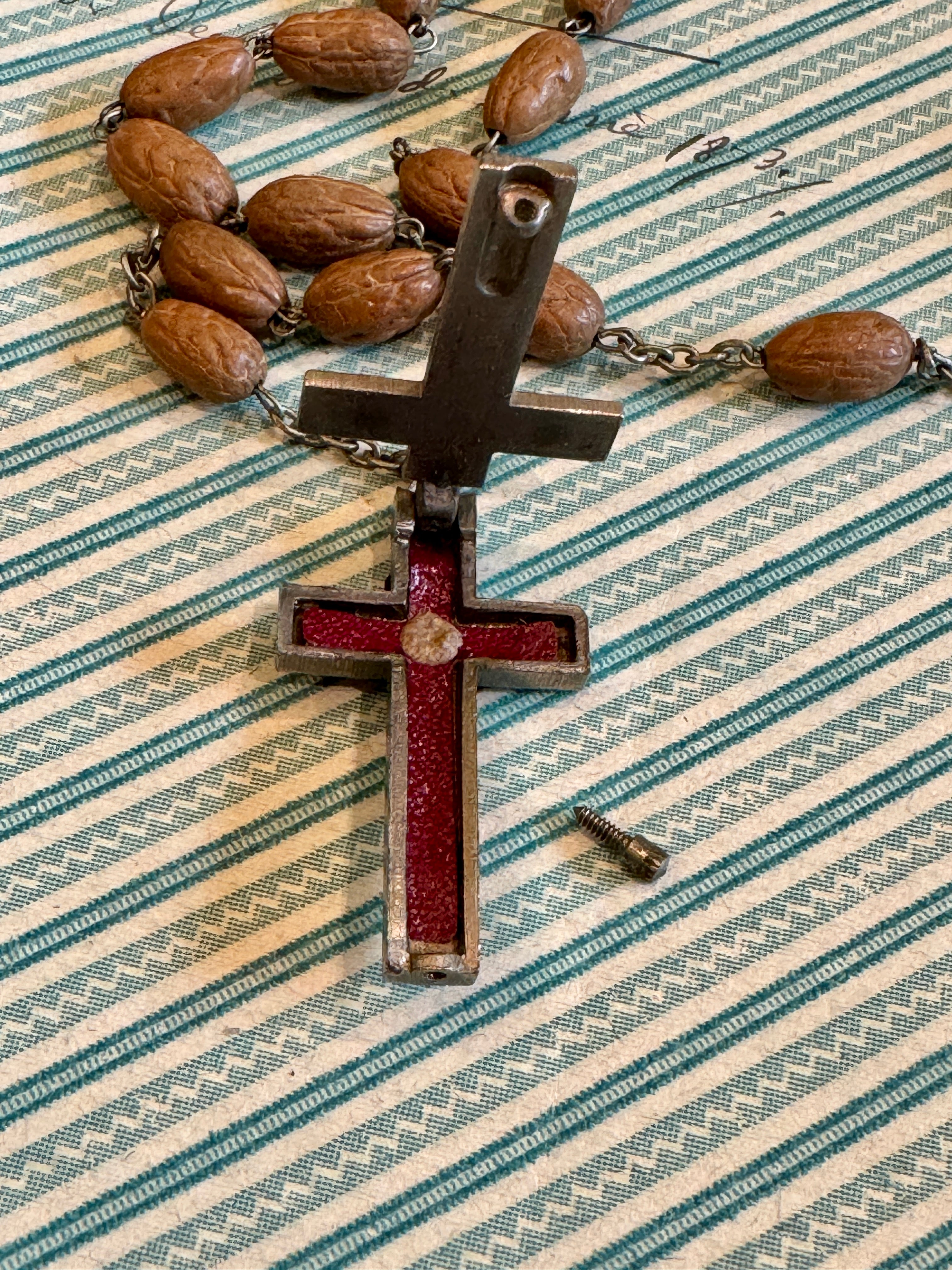 RARE Antique French RELIC Rosary of  SAINT FRANCESCO ASSISI - ROS96