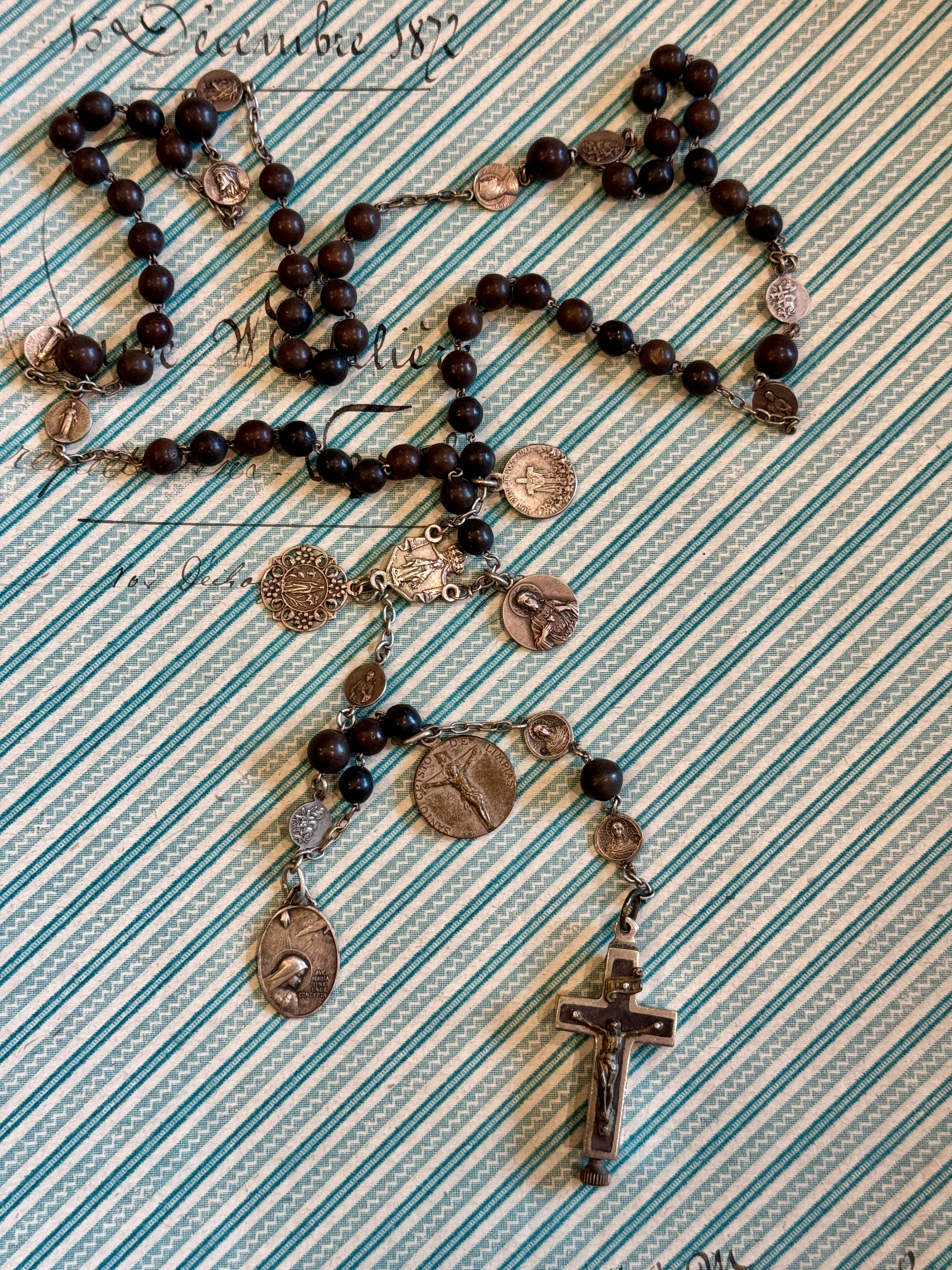 RARE Antique Italian and French RELIC Rosary - ROS97