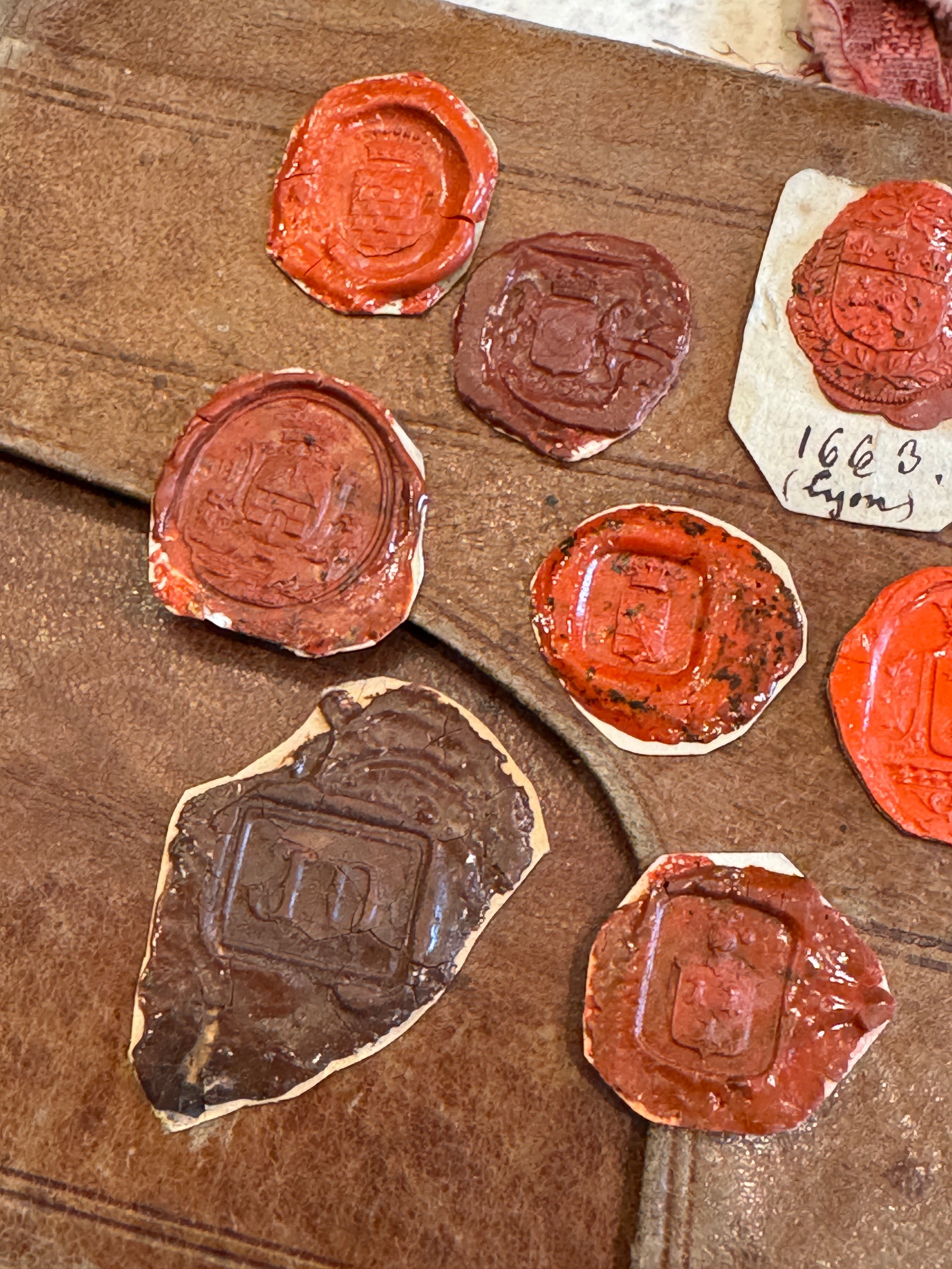 French 1600s - 1800s Wax Seal Collection - Red