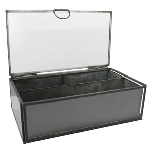 Leaded Glass Box with Galvanized Insert