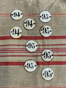 Antique French Enamelware Numbers