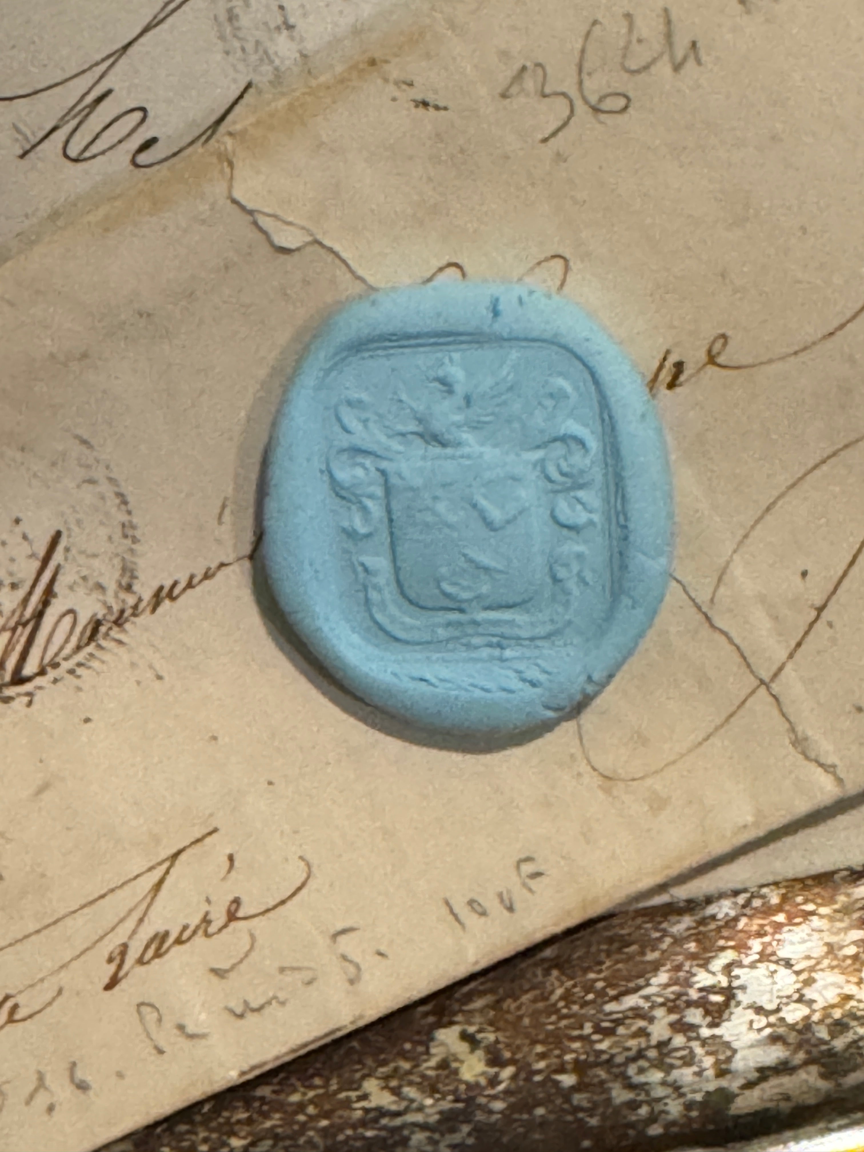 Antique 1800's French Armorial Seal