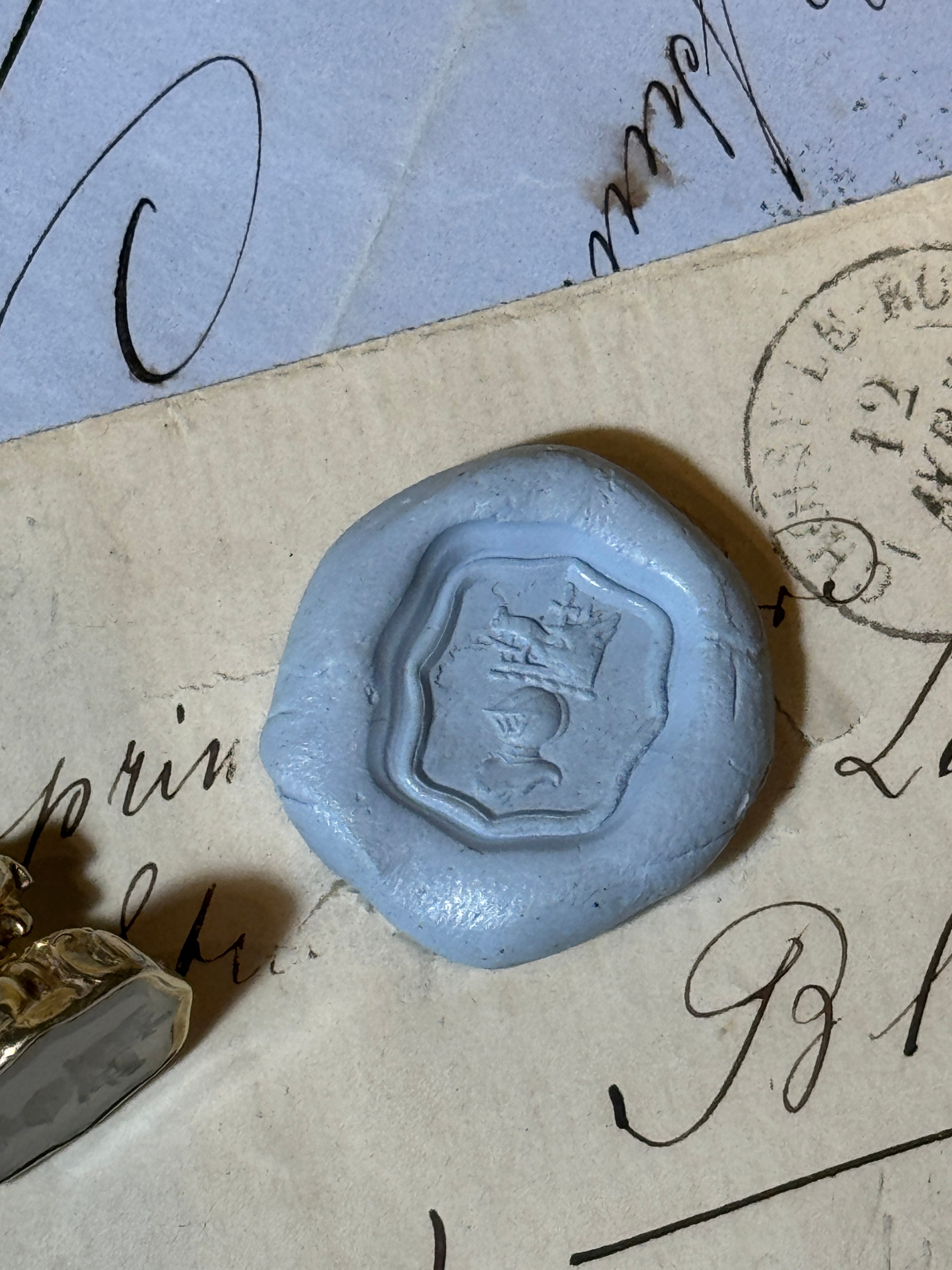 SUPERB Antique 1800's Armorial Agate Seal