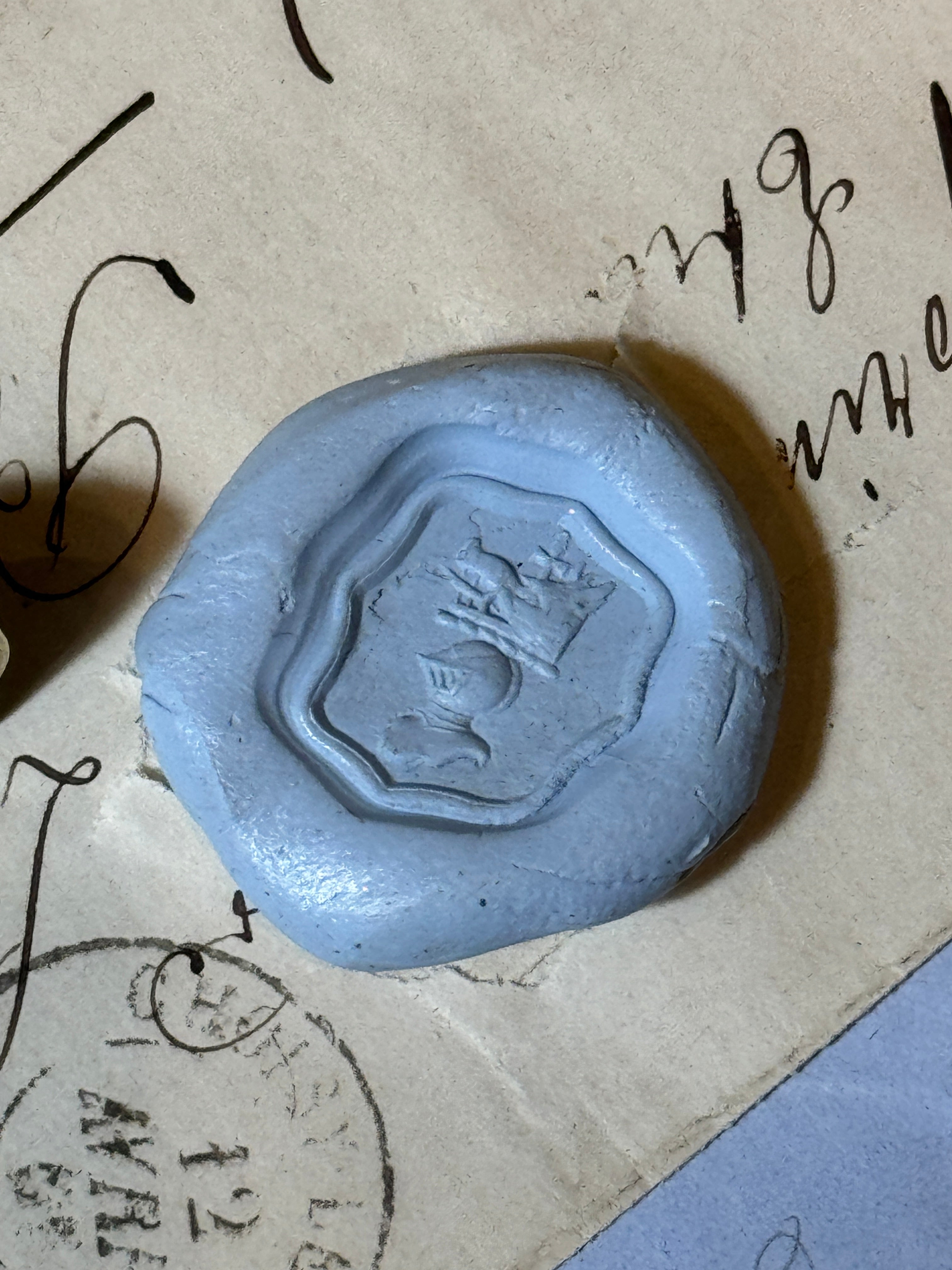 SUPERB Antique 1800's Armorial Agate Seal