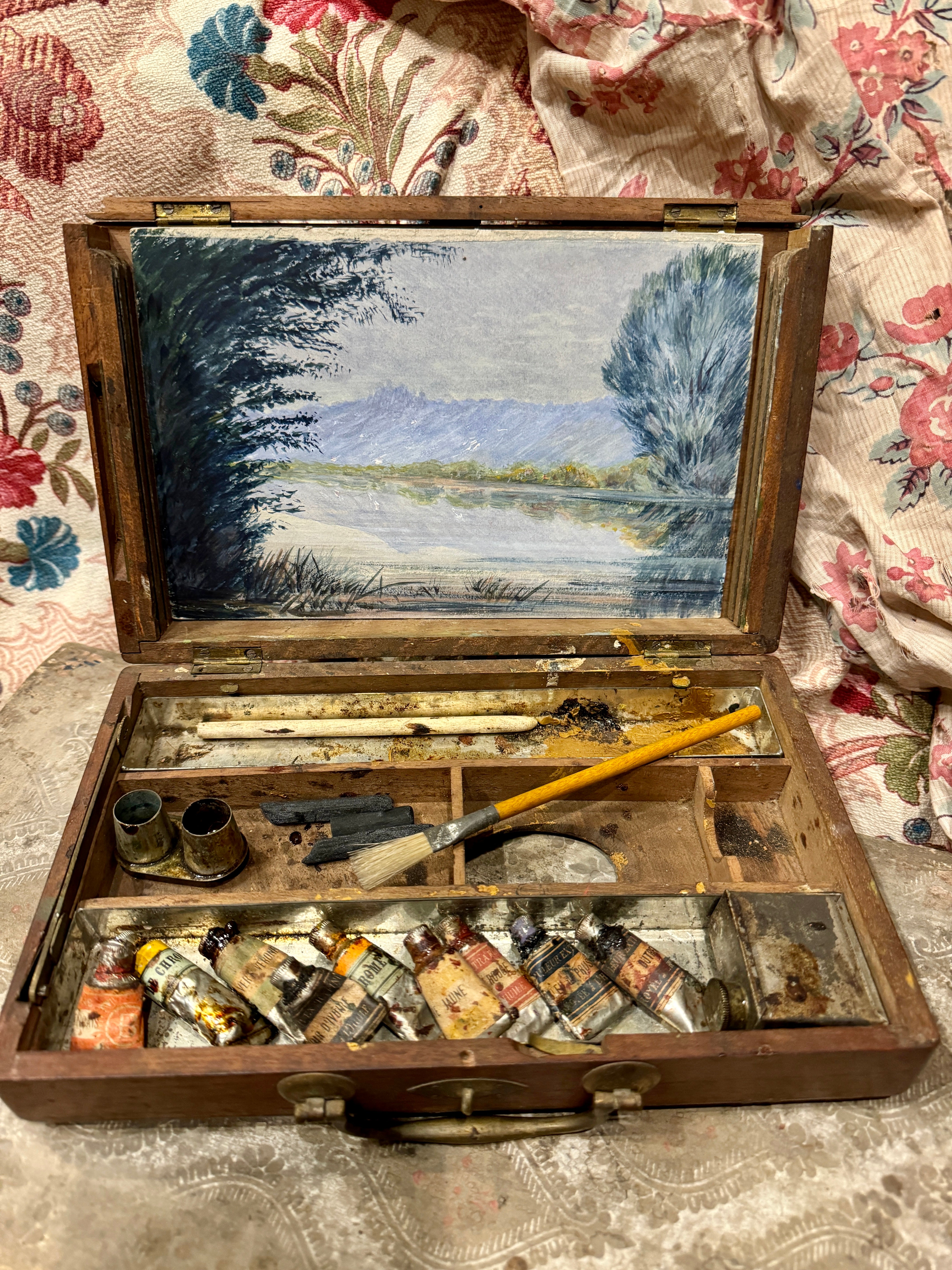 Antique 1800s French  Paint Box