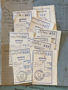 Antique French "Recepisse" - Receipts