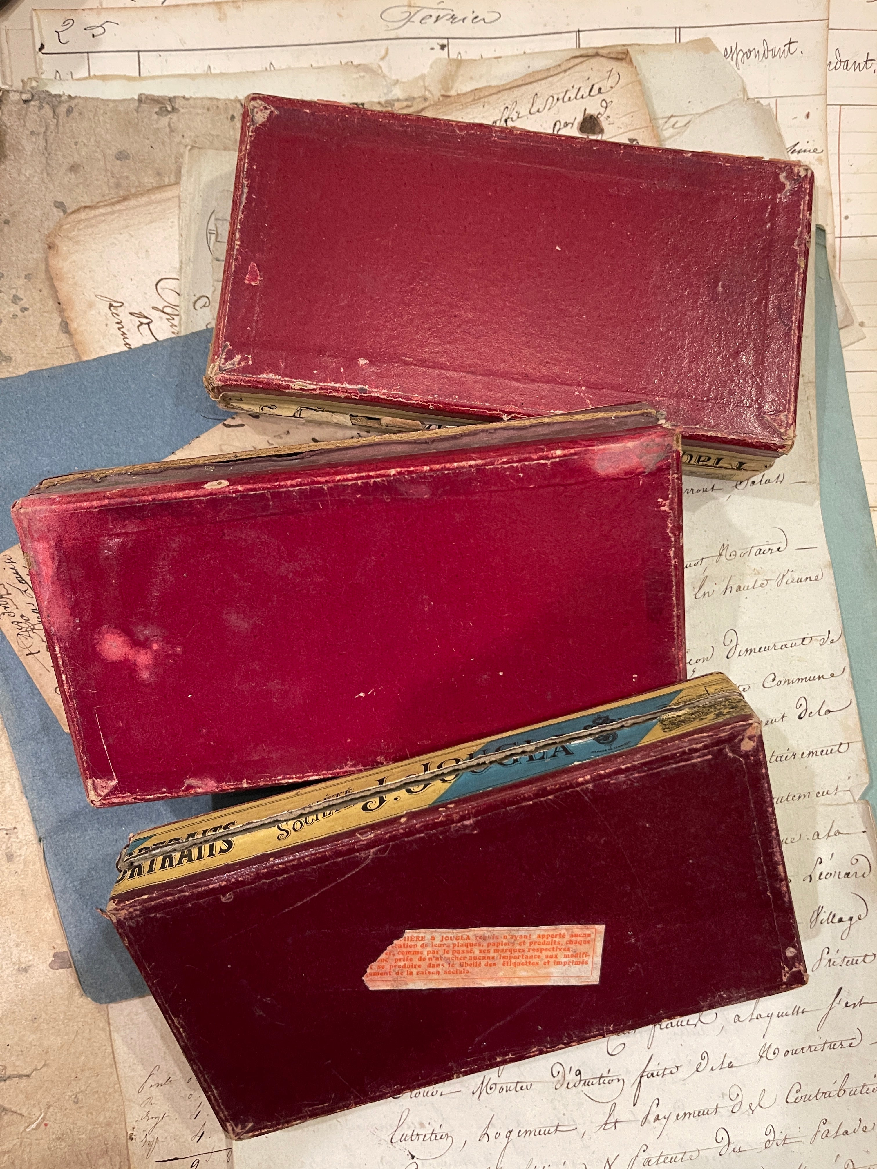 Original Antique French Paper Boxes