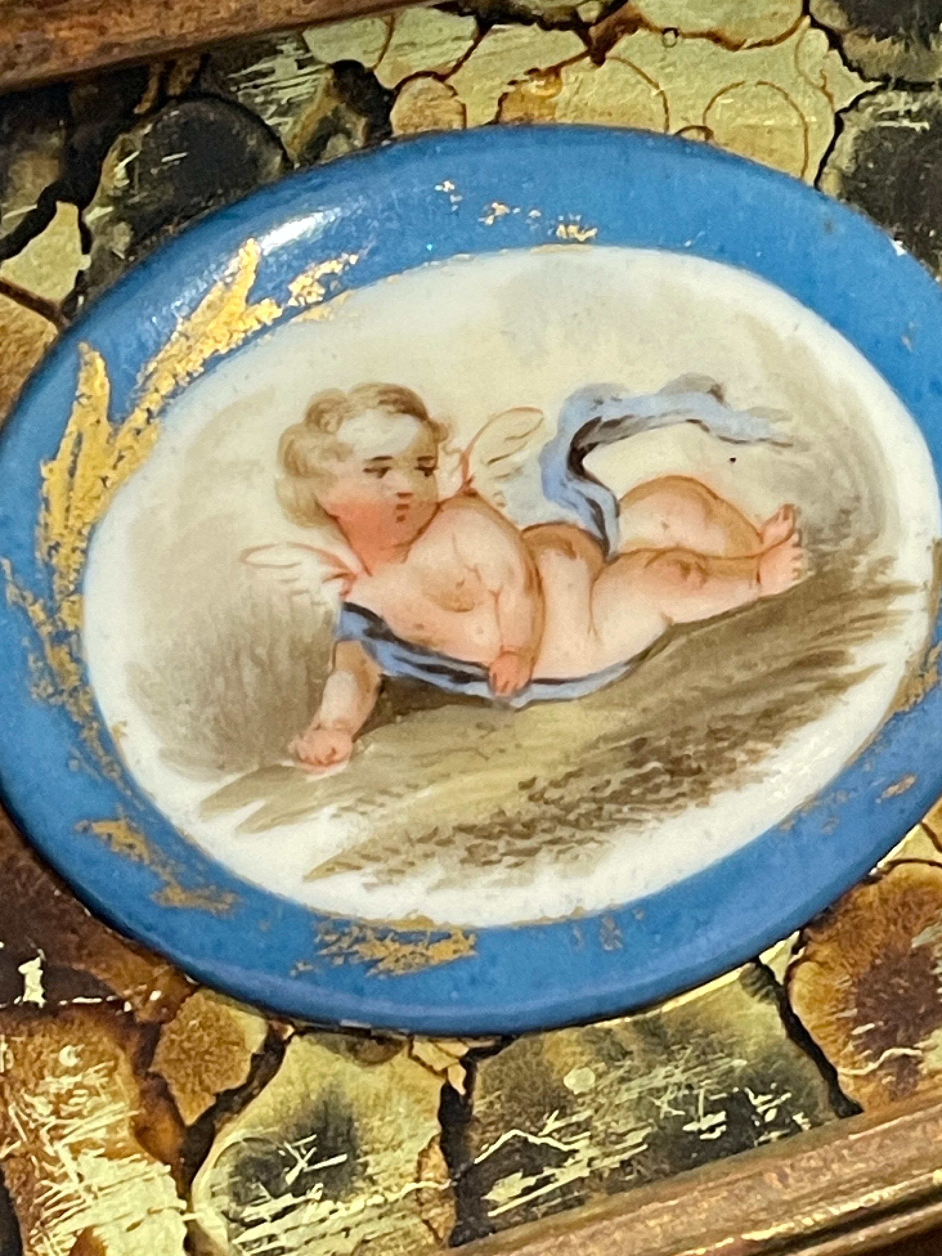 Antique Framed Cherub