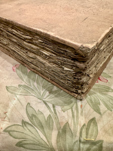 Large Antique French 1800's Deckled Edge "Dictionnaire" Book