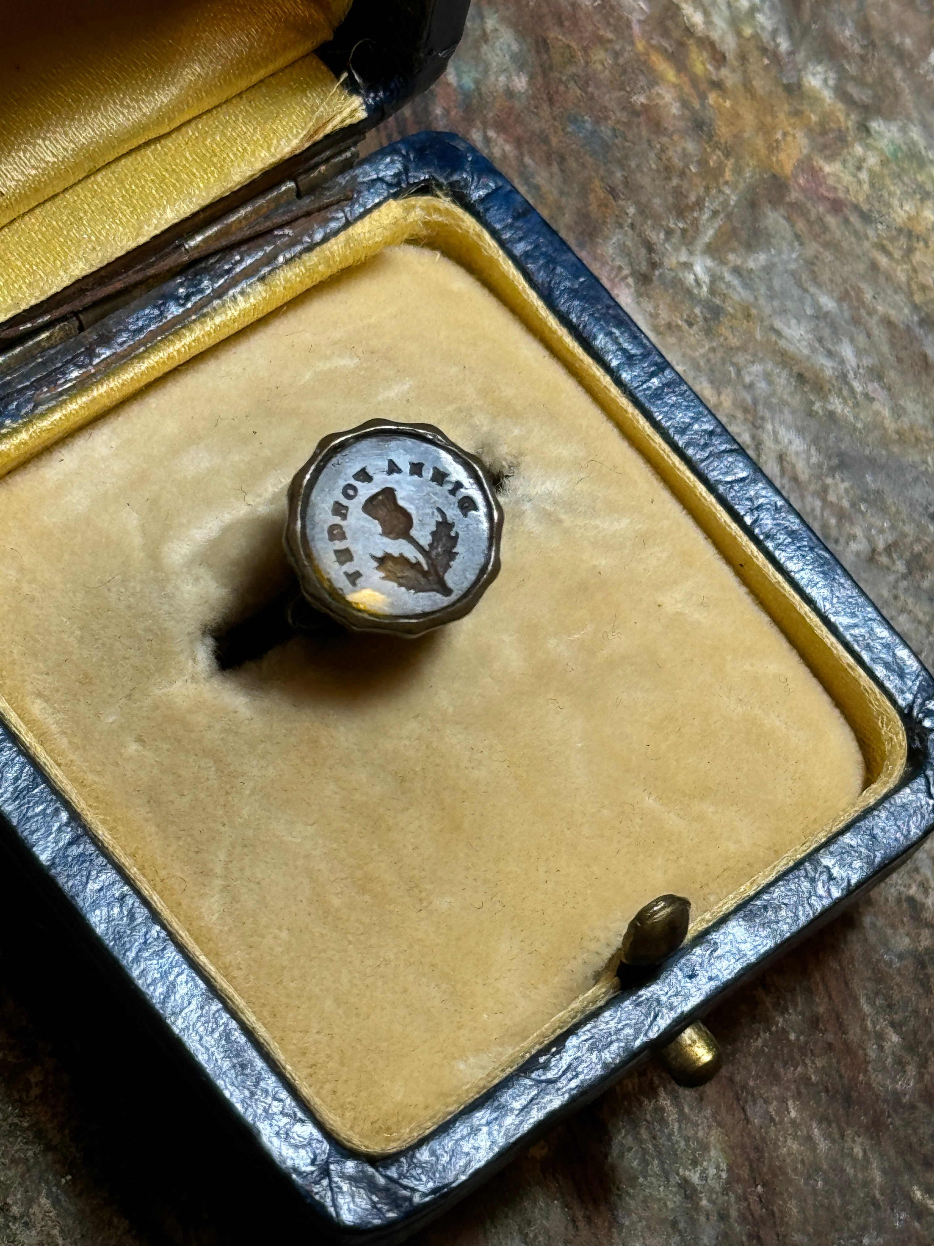 Victorian Scottish Thistle "DINNA FORGET" Seal/FOB Pendant