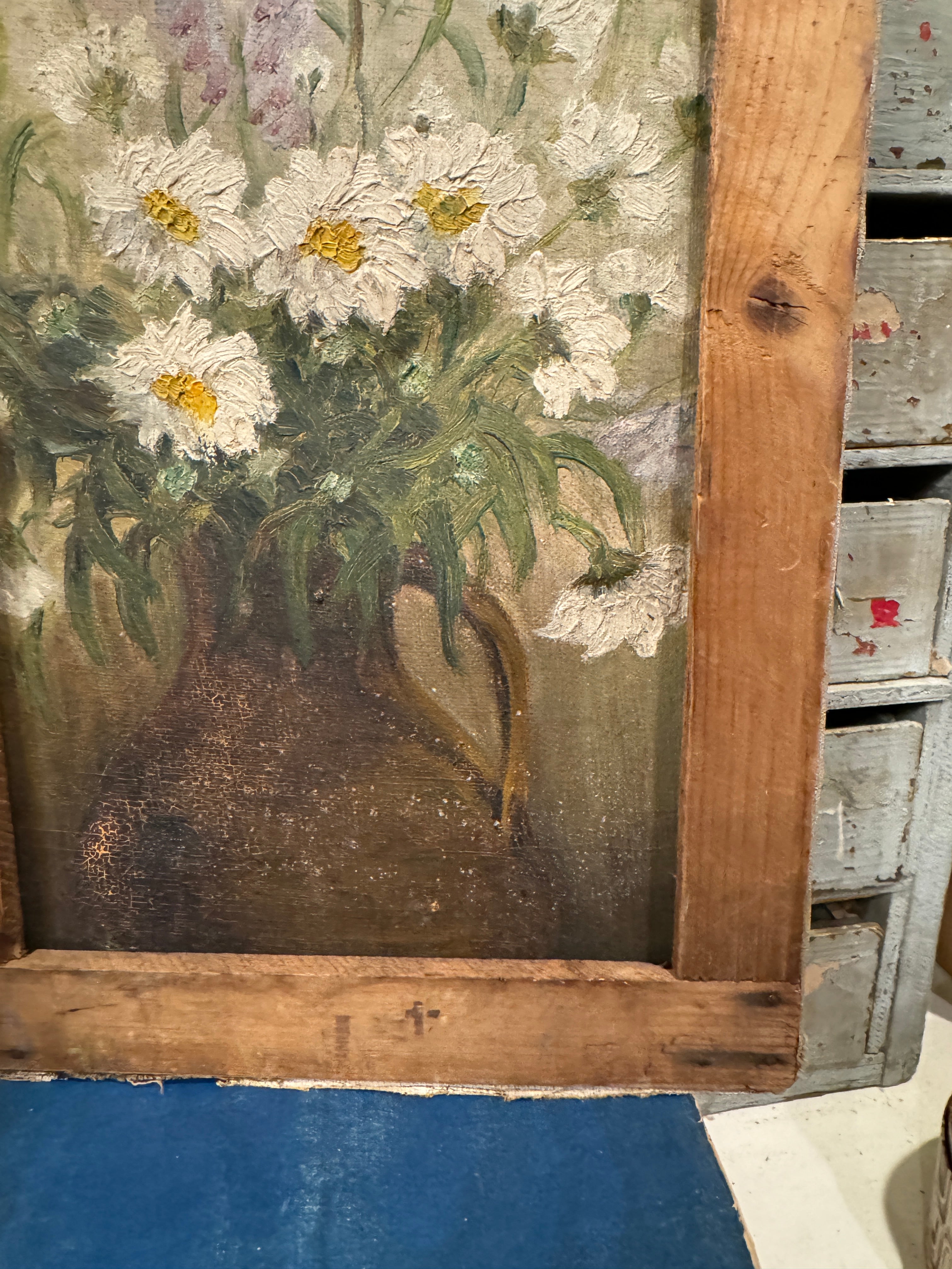 Antique Double Sided French Painting