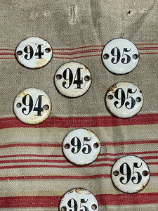 Antique French Enamelware Numbers