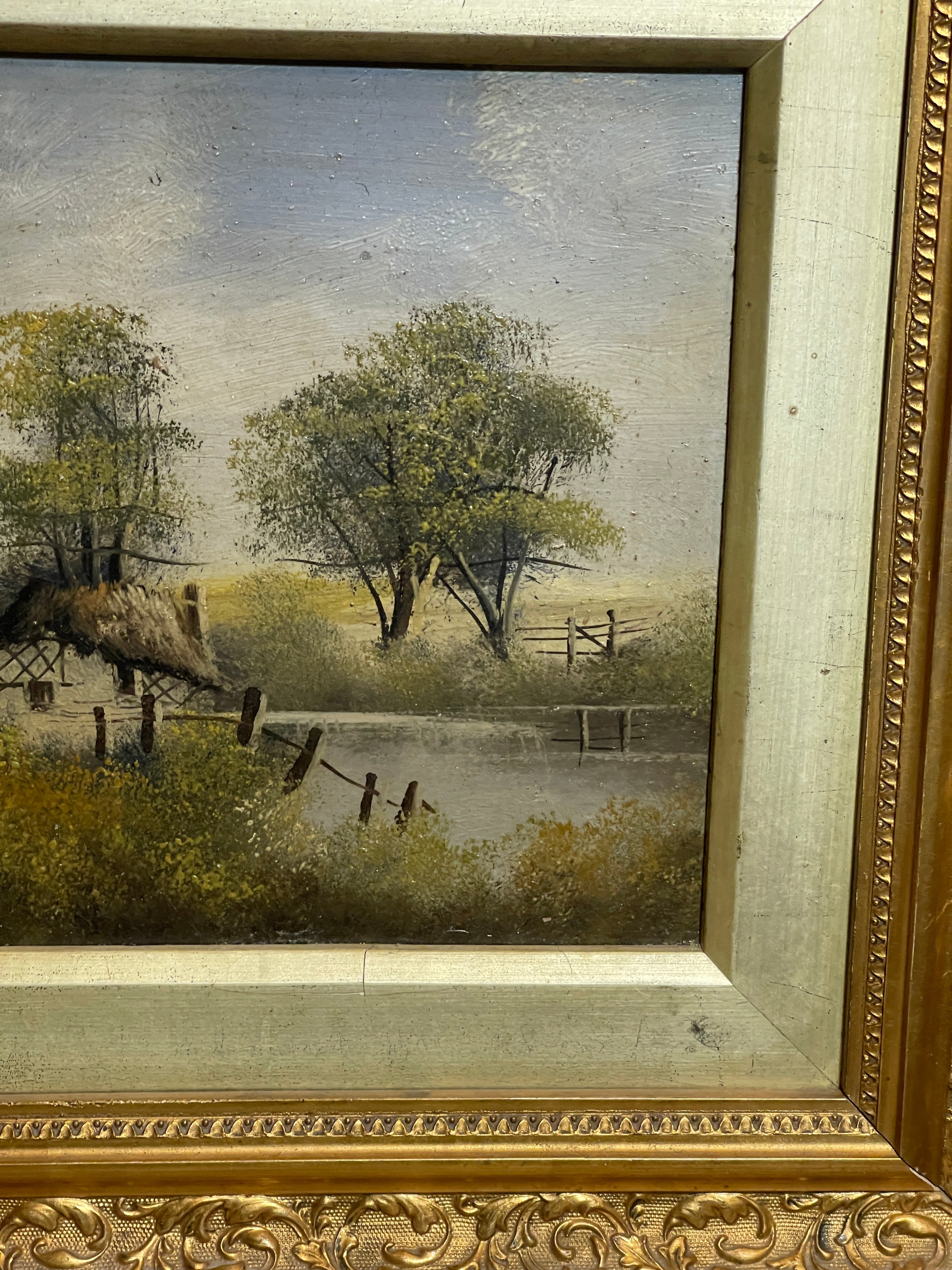 Original Antique 1800's English Oil Painting on Board