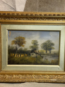 Original Antique 1800's English Oil Painting on Board