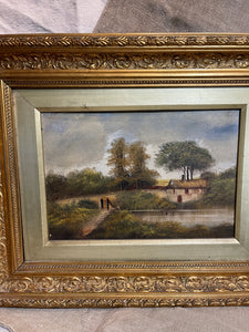 Original Antique 1800's English Oil Painting on Board