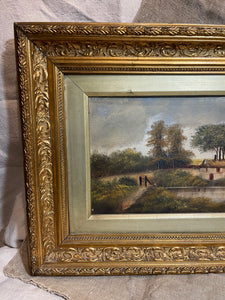 Original Antique 1800's English Oil Painting on Board