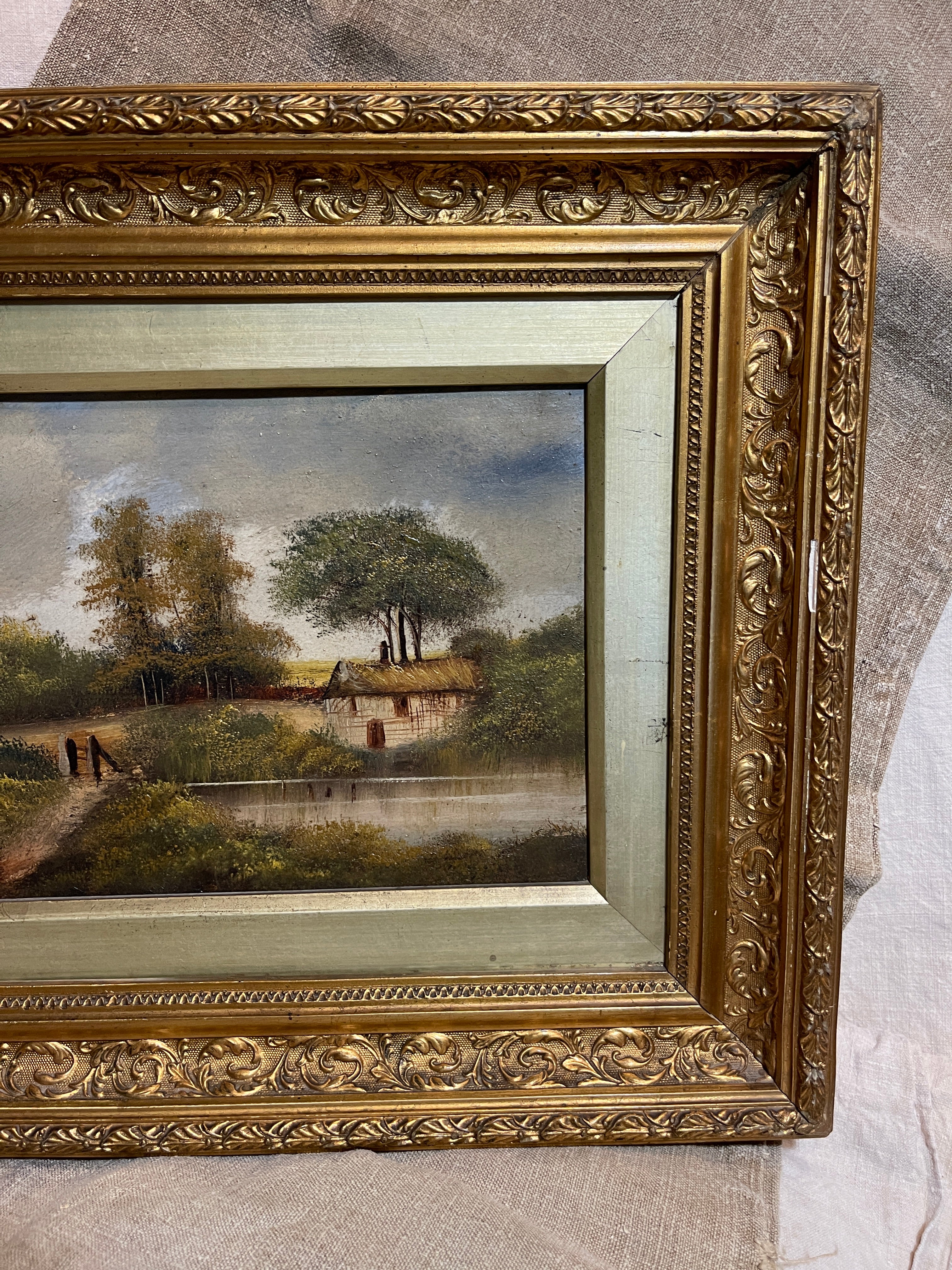 Original Antique 1800's English Oil Painting on Board