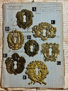 19th Century French Escutcheon Keyhole Covers - I