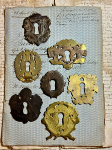 19th Century French Escutcheon Keyhole Covers - I