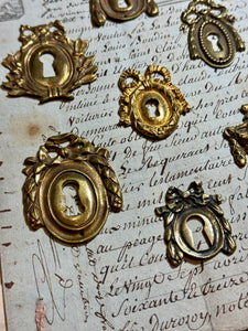 19th Century French Escutcheon Keyhole Covers - K