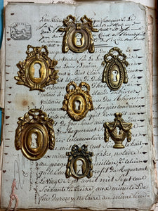 19th Century French Escutcheon Keyhole Covers - K