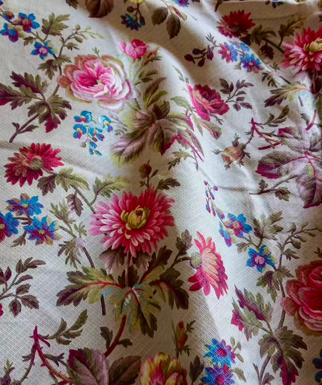 Beautiful 1800's Cotton Weave Floral