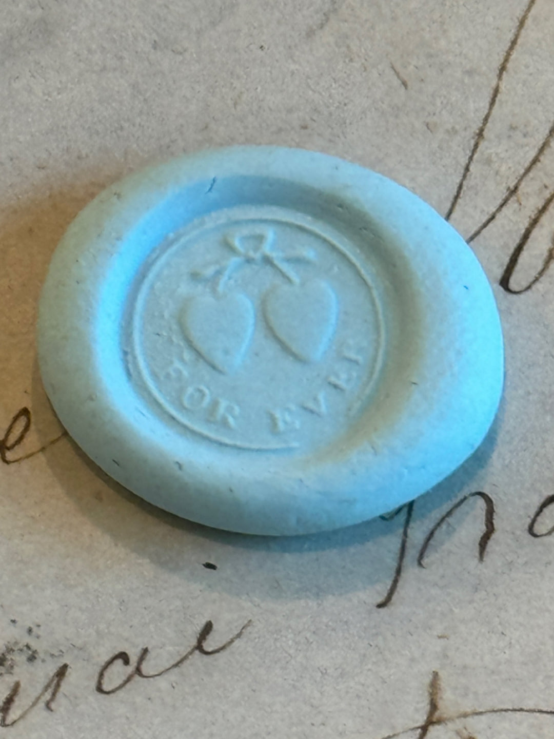 1800's Victorian "FOR EVER" Motto Intaglio Letter Seal