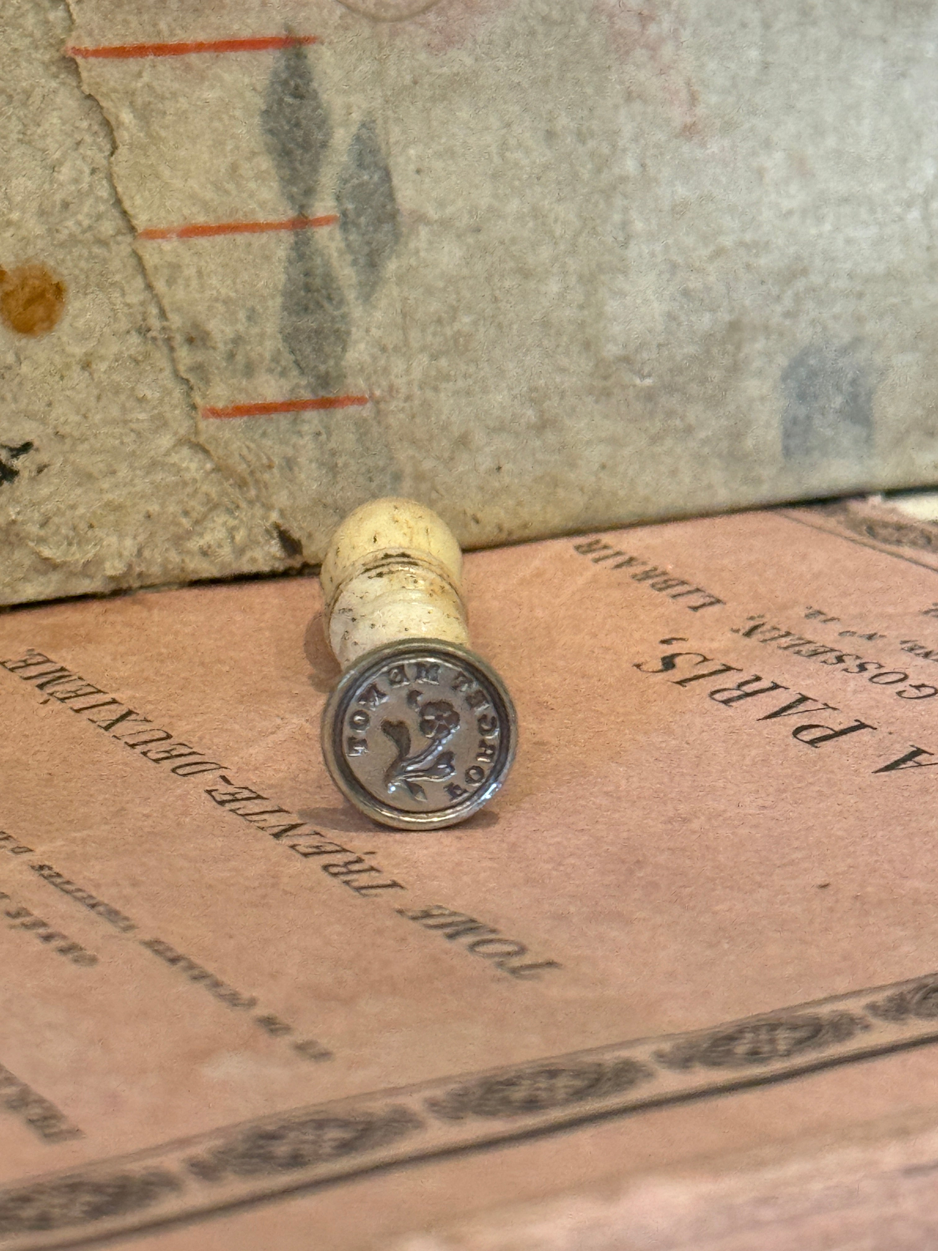 1800's Victorian "FORGET ME NOT" Motto Intaglio Letter Seal