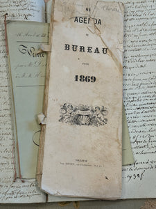 Antique French Agenda Dated From 1869