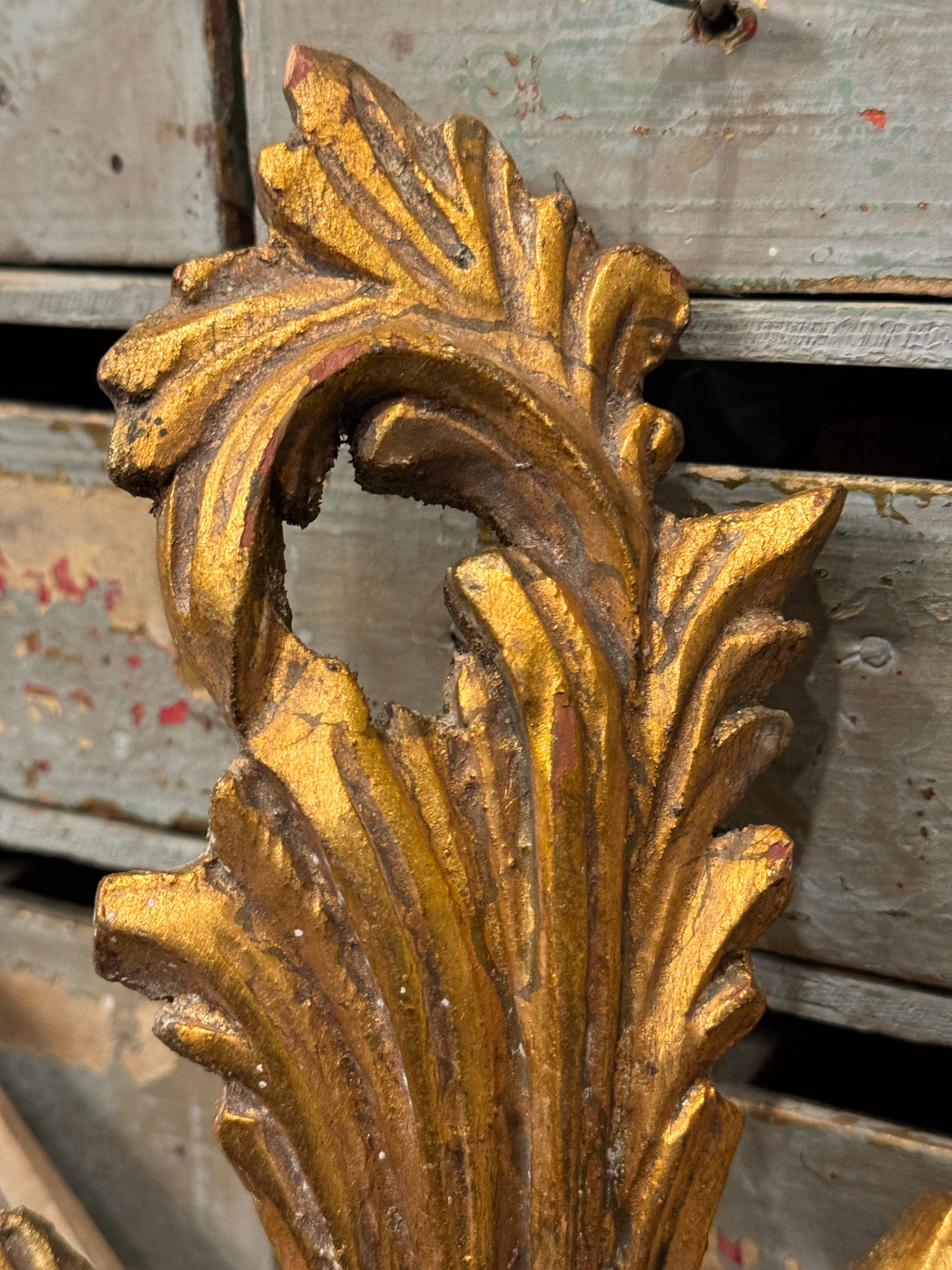 1800's French Gilt Wood Pediment