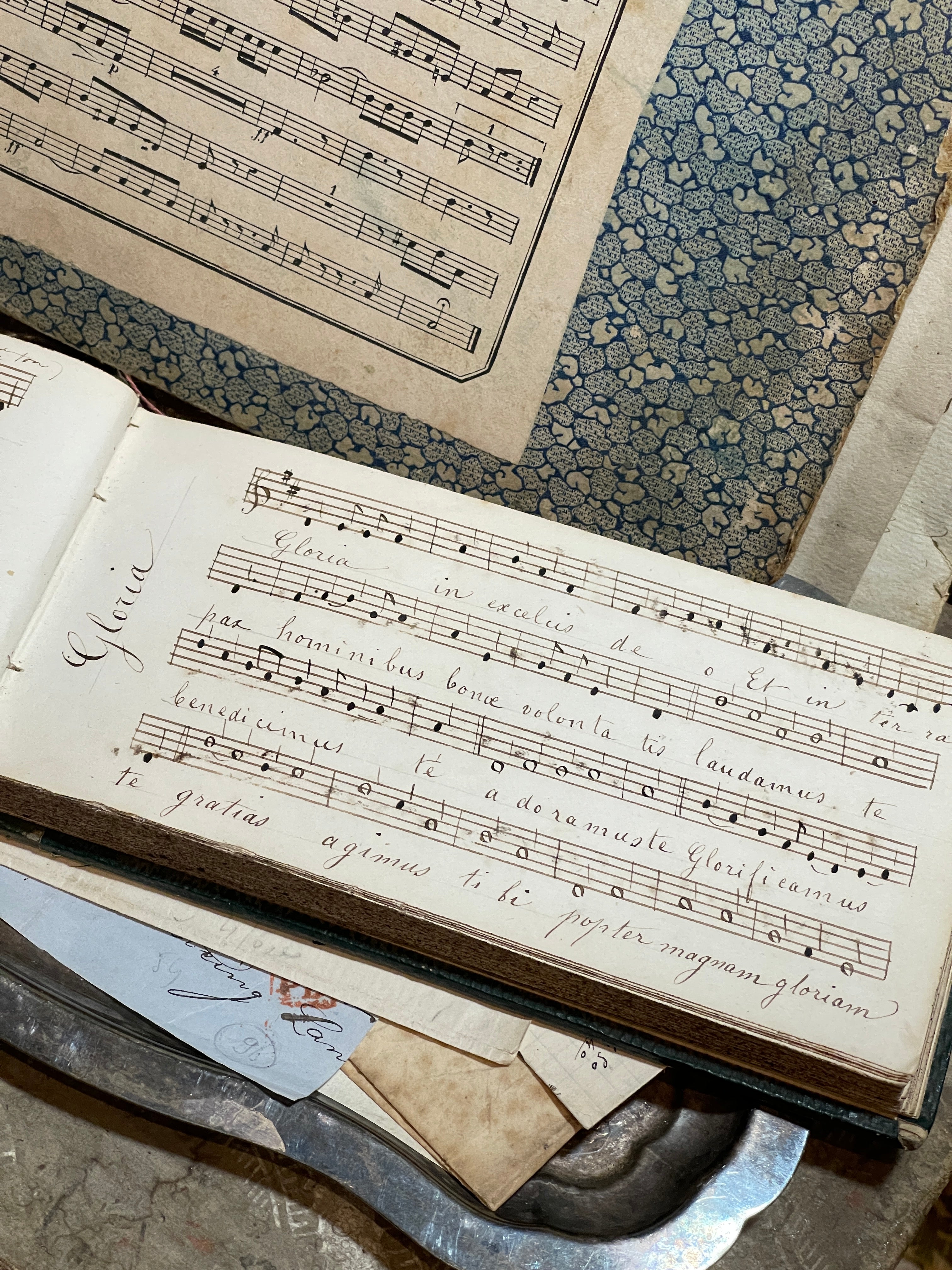 Beautiful 1800's French Handwritten Music Book