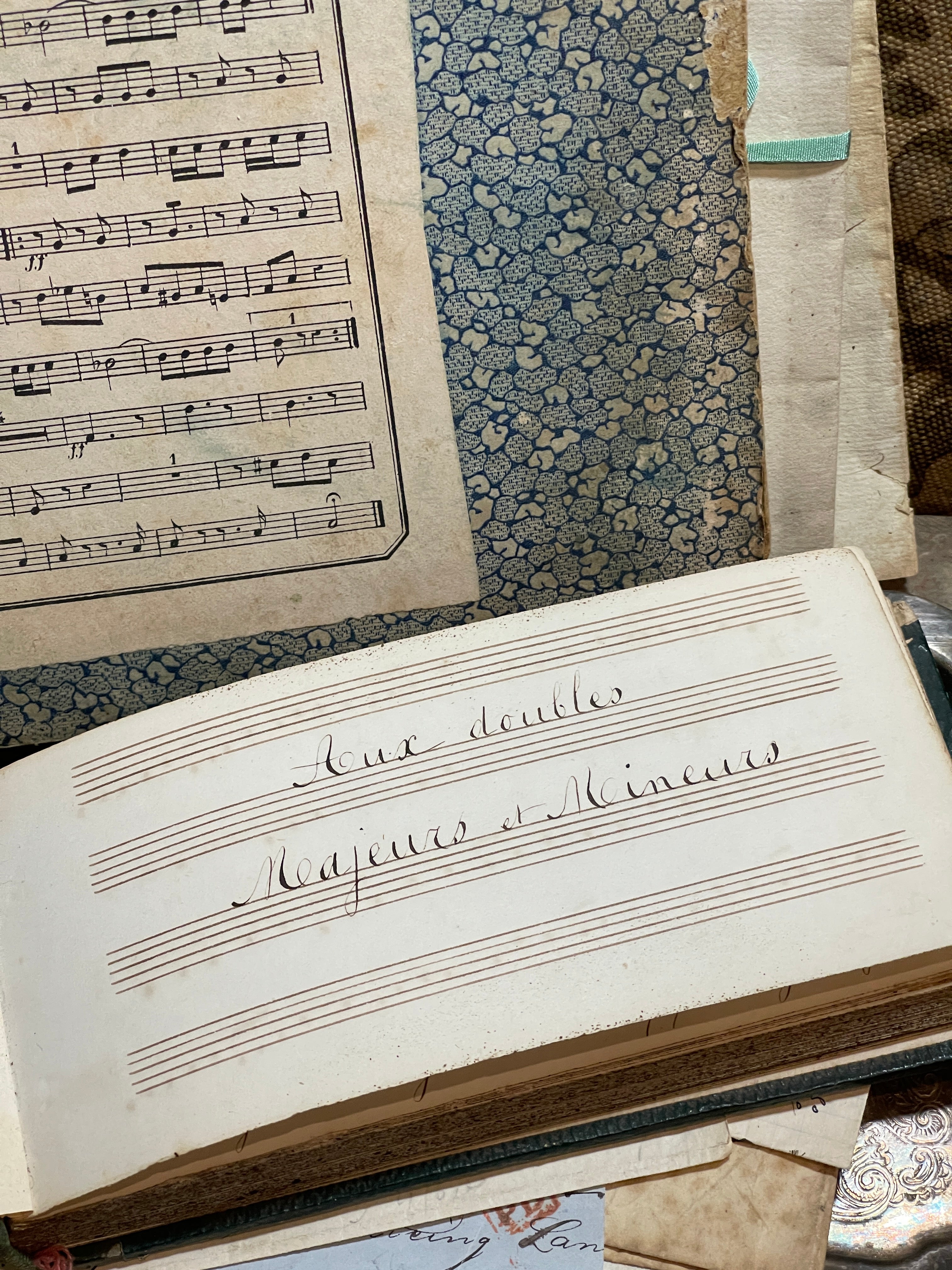 Beautiful 1800's French Handwritten Music Book