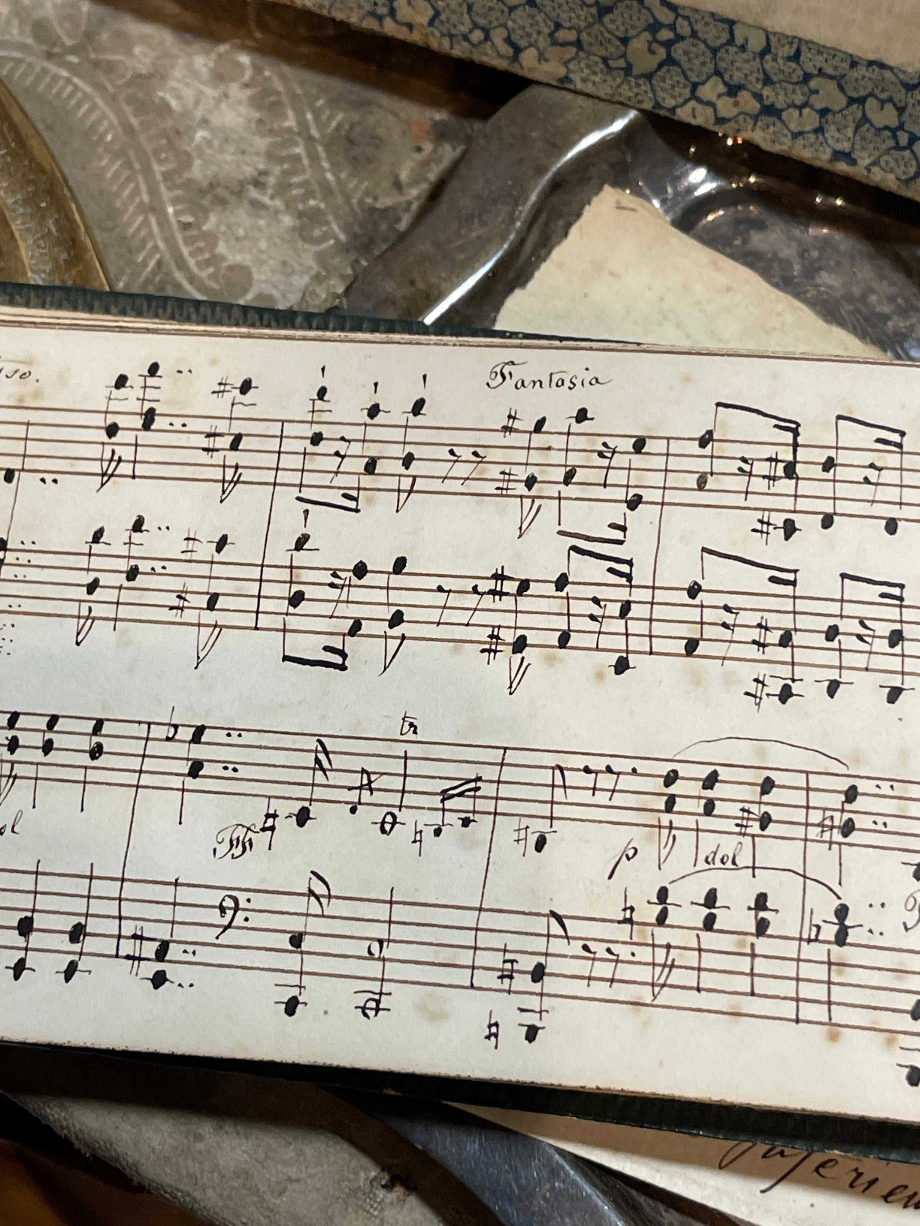 Beautiful 1800's French Handwritten Music Book