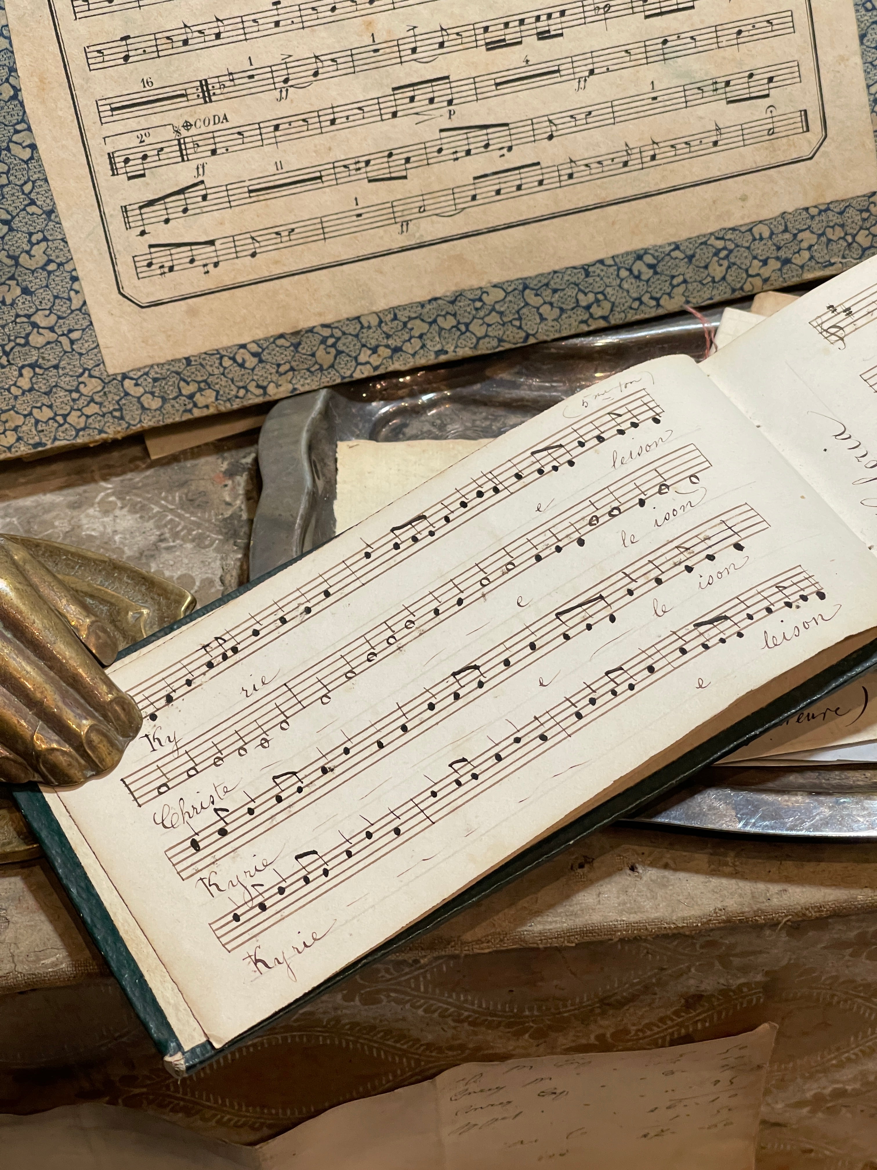 Beautiful 1800's French Handwritten Music Book