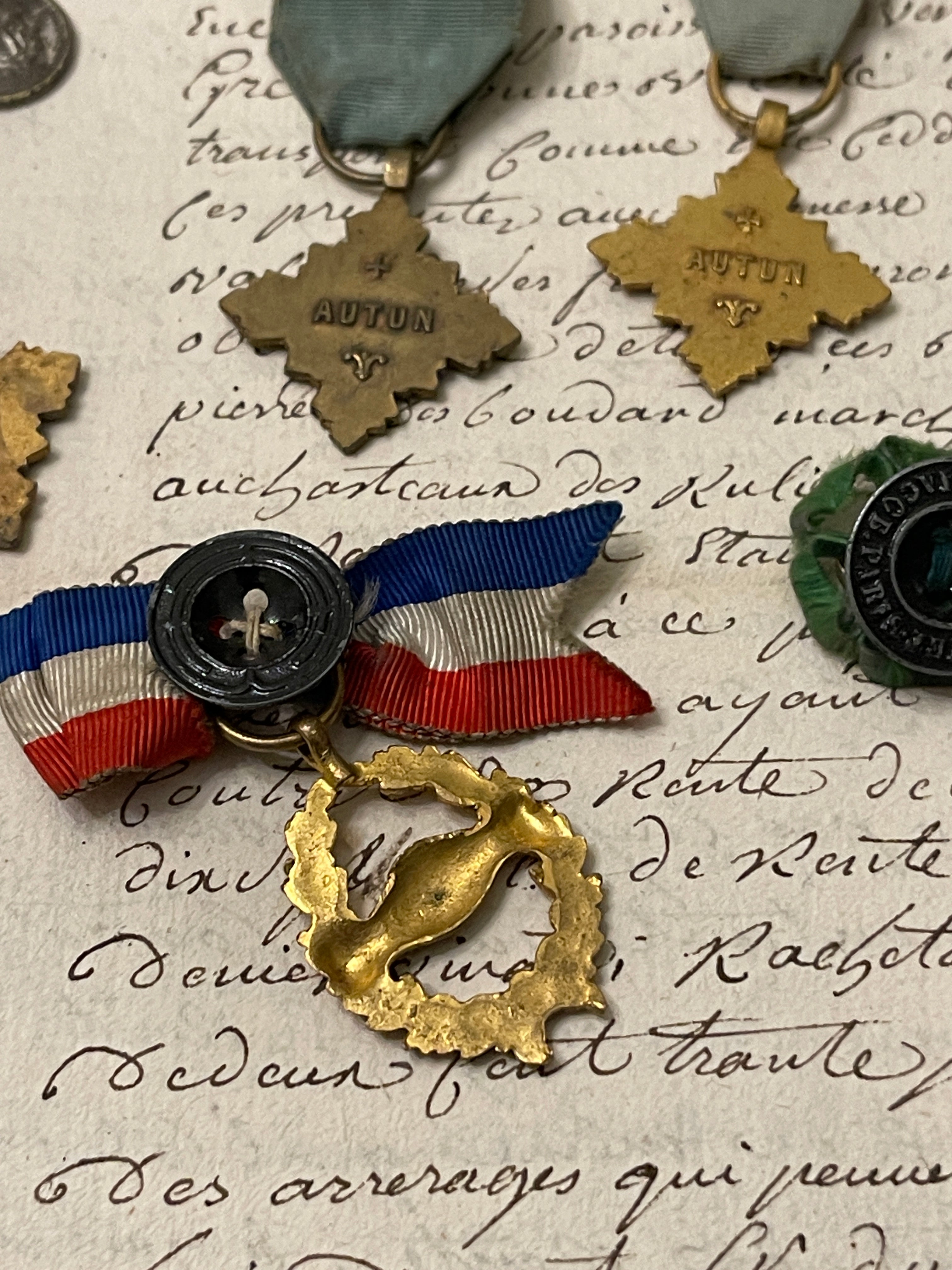 Original Vintage Medals and Ribbons from France