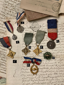 Original Vintage Medals and Ribbons from France