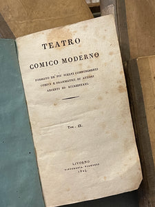 Antique Italian 1825-1825 Teatro Comico Moderno Books