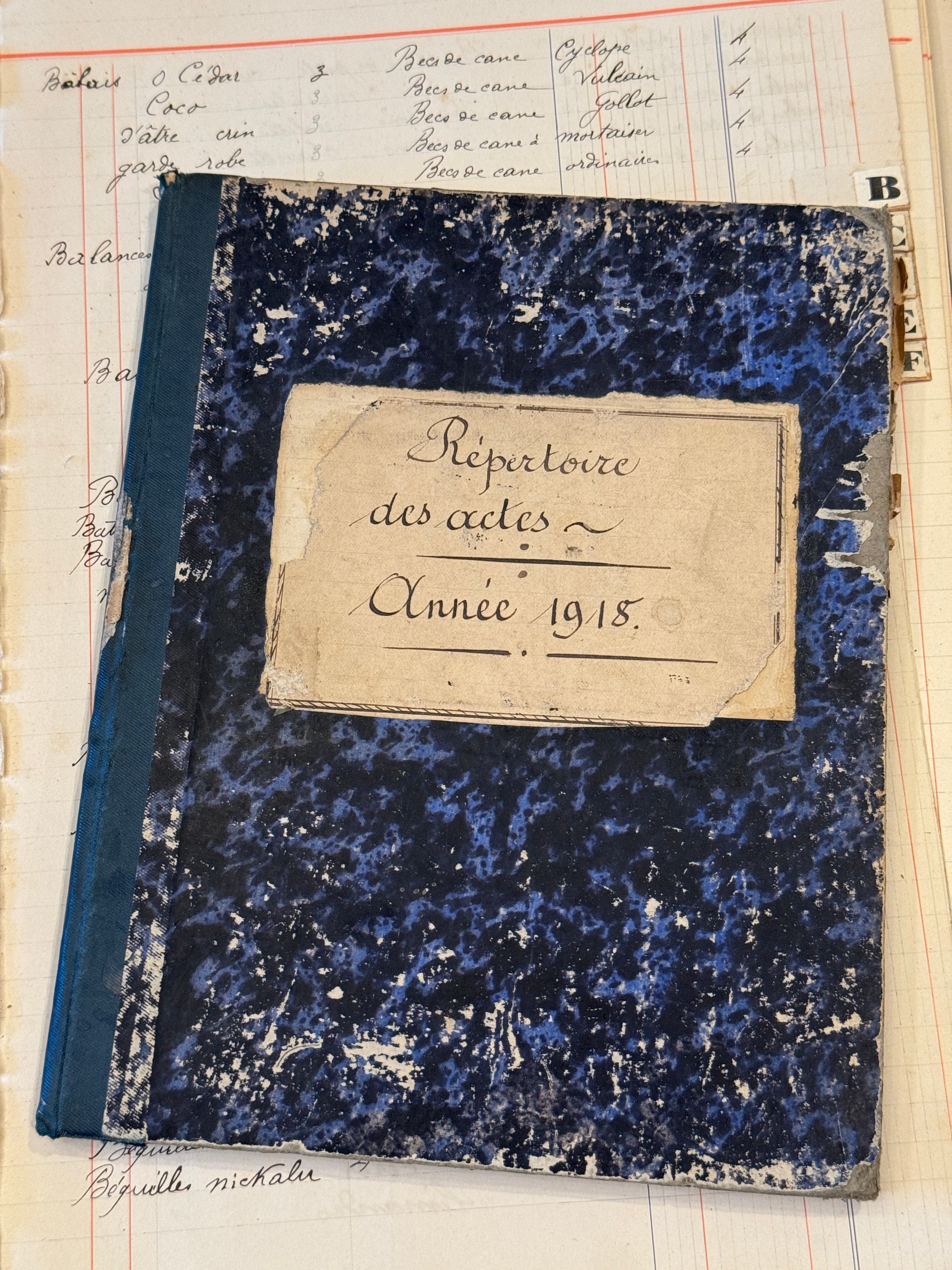 Antique French 1918 Repertoire Notebook