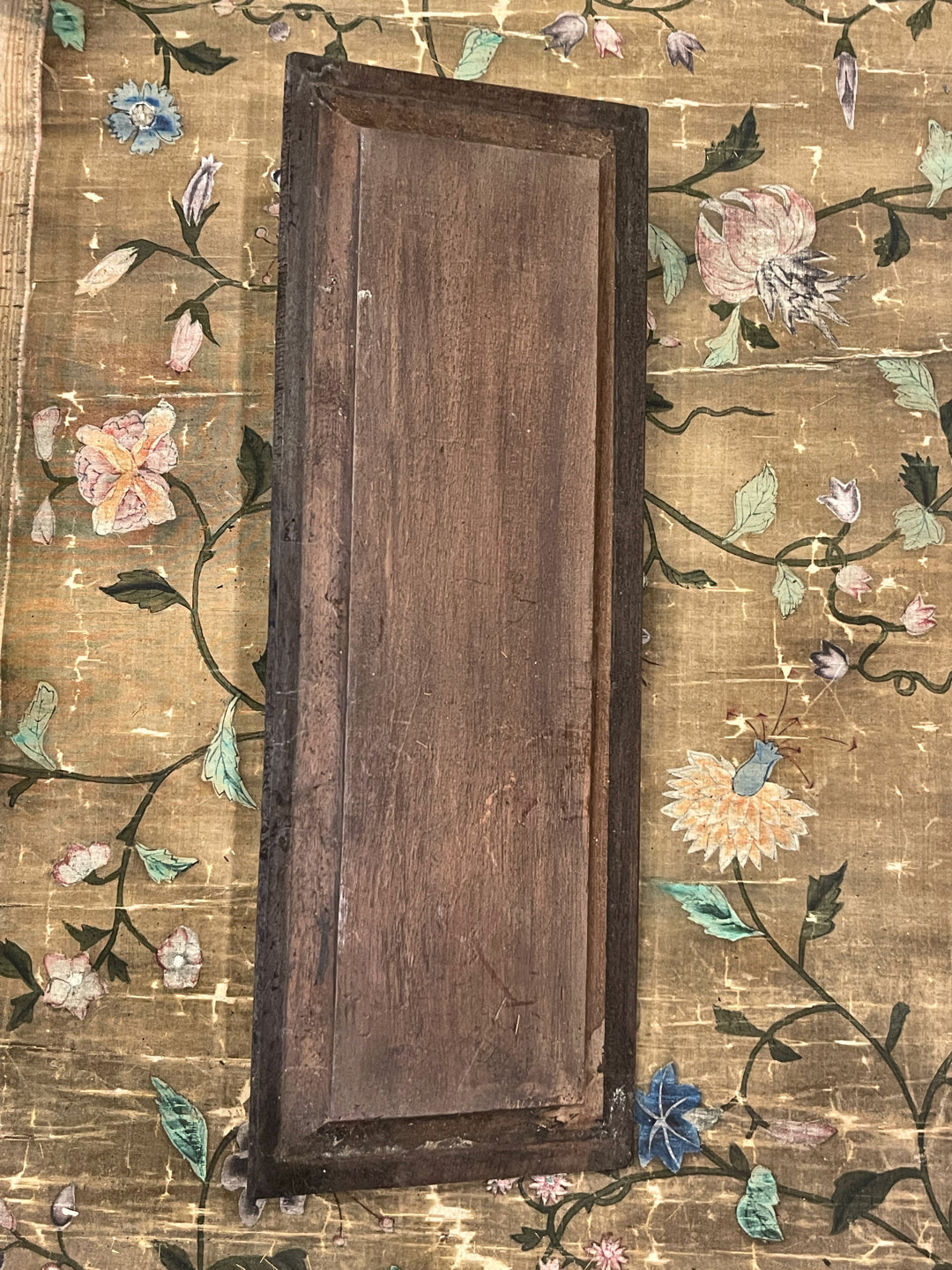 Antique Hand Carved French Wood Panel - C