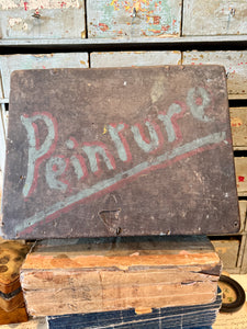 RESERVED - Antique French "Peinture" or Paint Box