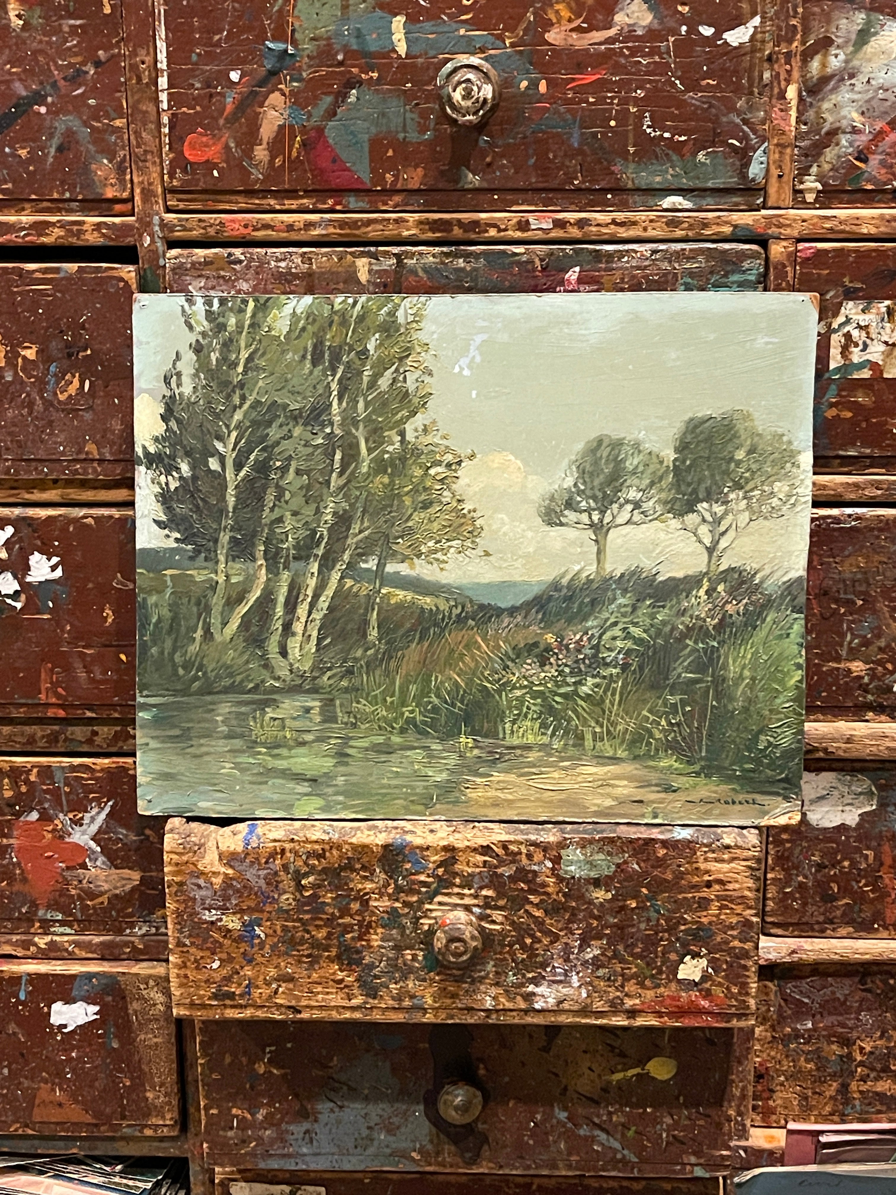 French Lanscape Oil Painting