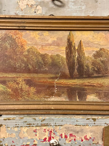 Antique French Oil on Board