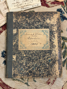 Antique 1893 Repertoire French Notebook