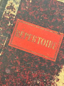 Antique 1895 Repertoire French Notebook