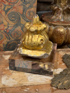 1800's French Gilt Wood Rosette Fragment