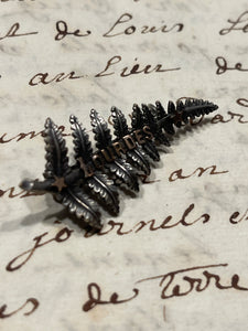 Antique French Lourdes Leaf Pin