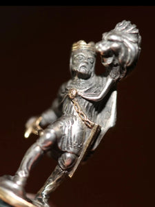 Antique 1800's Victorian Knight Slaying a Lion Seal Pendant