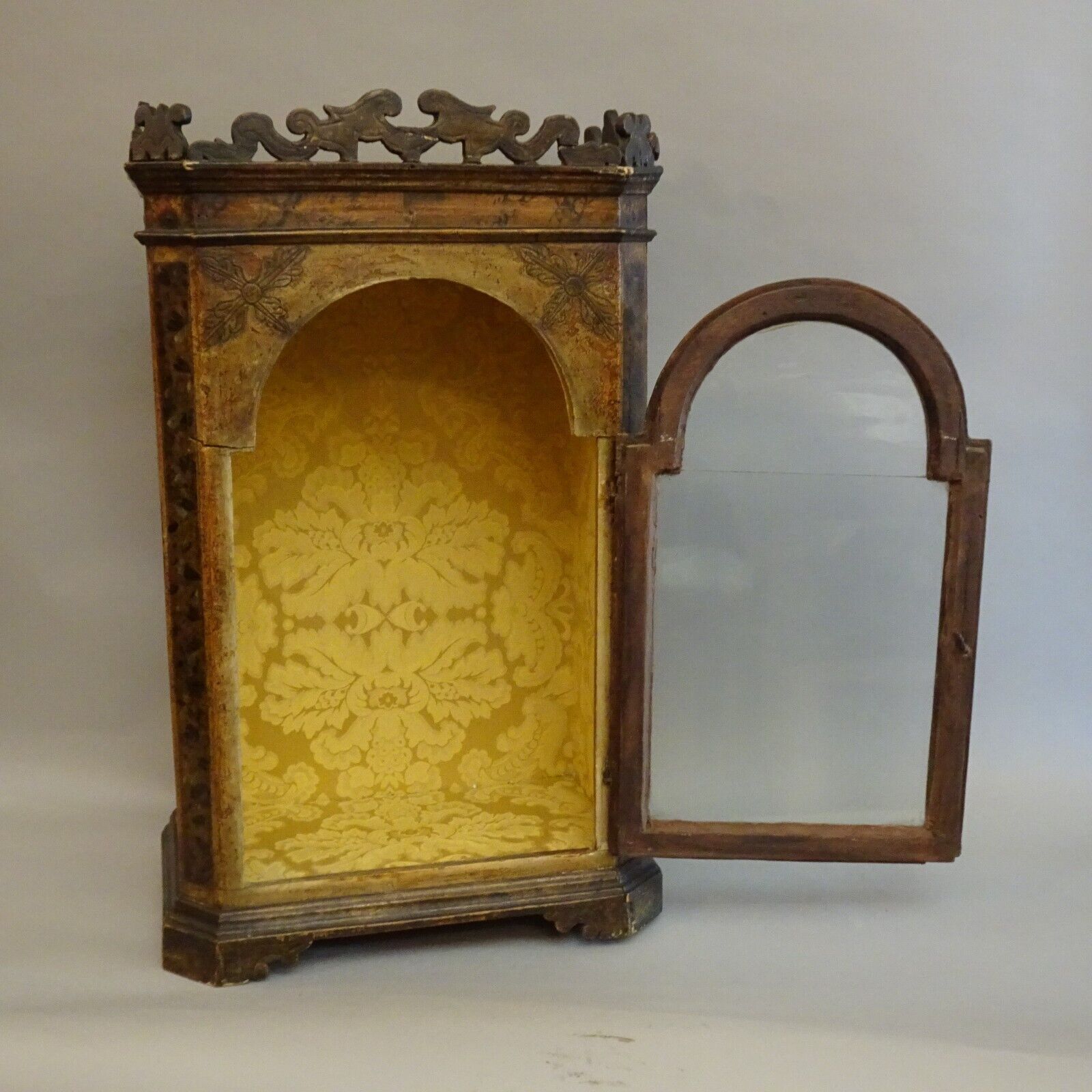 RESERVED For EDEN - Early 1700's Italian Antique Niche Relic Cabinet